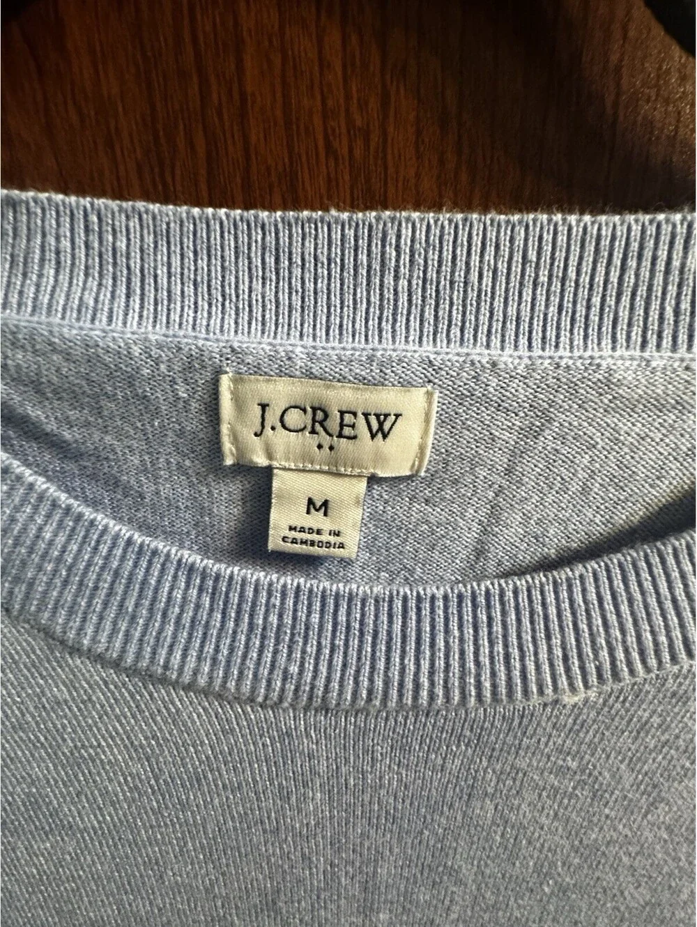 J.Crew Factory Womens M Baby Blue Cotton Short Sleeve Crewneck Sweater CF384